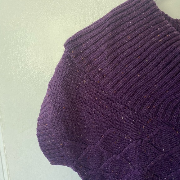 Cato Purple Cowl Neck Sweater with Short Sleeves - M - Picture 2 of 4